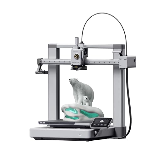 Bambu Lab A1 3D Printer, Ready-to-Use FDM 3D Printer for Beginners and Kids | Beginner-Friendly Ecosystem with MakerWorld Model Library,Full-Auto Calibration & Active Flow Rate Compensation, ≤48 dB Quiet