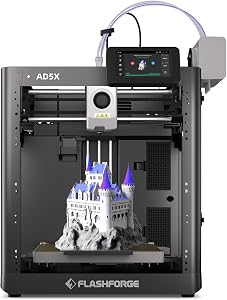 FLASHFORGE AD5X Multi-Color 3D Printer with IFS,Fully Auto Leveling FDM 3D Printer with Ma