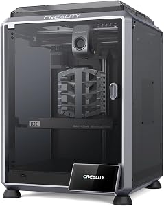 Creality K1C 3D Printer, 600mm/s High-Speed Auto Leveling Clog-Free Robust Direct Extruder