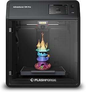 FLASHFORGE Adventurer 5M Pro 3D Printer with 1 Click Auto Printing System, 600mm/s High-Sp