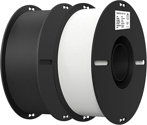 Creality 2kg Black & White PLA 1.75mm Filament Bundle for 3D Printing — Real-world performance testing in action