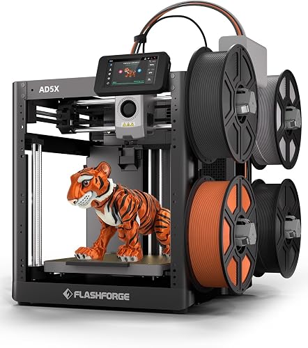 FLASHFORGE AD5X Multi-Color 3D Printer, CoreXY 600mm/s High-Speed, 1-C — Our hands-on testing setup for bambu lab a1 vs creality k