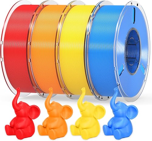 RAMBERY PLA+ 3D Printer Filament Bundle 4KG, Toughness Upgraded 1.75MM — Our recommended configuration for best results