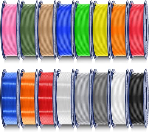 SUNLU 16 Color PLA Filament Bundle Multicolor, PLA 3D Printer Filament — Our recommended configuration for best results