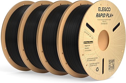 ELEGOO Rapid PLA Plus Filament 1.75mm Black 4KG, PLA+ 3D Printer Filam — Key features at a glance