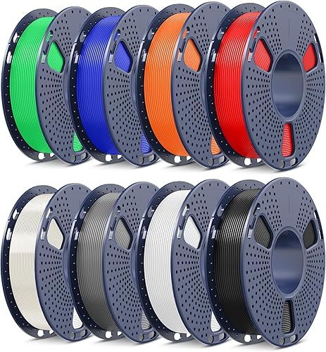 SUNLU PLA Filament 1.75mm Bundle, 3D Printer Filament Bundle 250g, 8 R — Our recommended configuration for best results