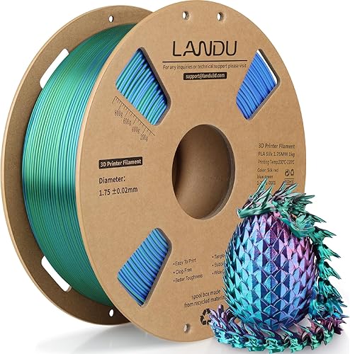 LANDU Silk Tri-Color PLA Filament 1.75mm 1Kg, Triple Color Silk PLA Fi — Real-world performance testing in action