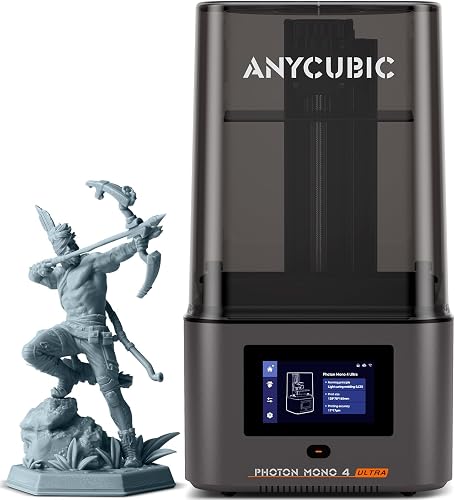 ANYCUBIC Photon Mono 4 Ultra 10K Resin 3D Printer, 7'' HD Mono Screen and COB Light Source, 120mm/h Fast Printing, Intelligent Detection, 6.04''x3.42''x 6.49'' Printing Size