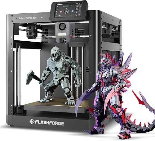 FLASHFORGE 3D Printer AD5M, 1-Click Full-Auto Calibration 600mm/s Fast Printing, CoreXY High-Speed Precision with Every Layer, 3S Quick-Swap Nozzle, Customizable Enclosure, Build Volume 220<em>220</em>220mm