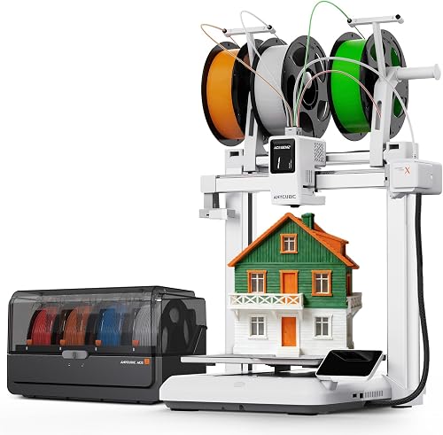 Anycubic Kobra X Combo High-Speed 3D Printer, Native 7-Color(up to 19), ACE GEN 2 with 81% Less Purge, 600mm/s, AI Monitoring, Latest-Level Multi-Color Printing for Geeks Professional with ACE 2 PRO