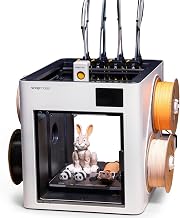 Snapmaker U1 3D Printer Multi Color,4 Toolhead with 5 Seconds Tool Change,MultiColor Printing with 5X More Speed and 5X Less Waste,Smart Calibration,CoreXY 500mm/s Speed,270x270x270mm Large Build Size