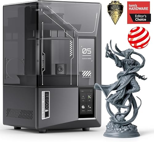 ELEGOO Mars 5 Ultra Resin 3D Printer with 7" 9K Mono LCD, 150mm/h High Speed Printing, Smart Automatic Leveling, Intelligent Detection, WiFi-Transfer, Printing Size of 6.04 × 3.06 × 6.49 inch