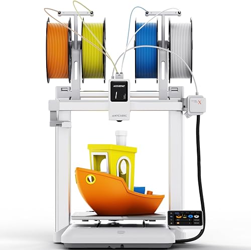 Anycubic Kobra X Multicolor 3D Printer, 2X Faster & Easy One-Click Printing, 600mm/s High Speed 3D Printers for Beginners & Kids, 4-Color Built-in, 260x260x260m³, Easy to Use FDM 3D Printer