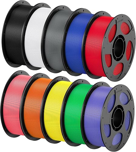 ANYCUBIC PETG Filament 1.75mm Bundle, 3D Printer Filament, Dimensional Accuracy +/- 0.02mm, 1KG Reus